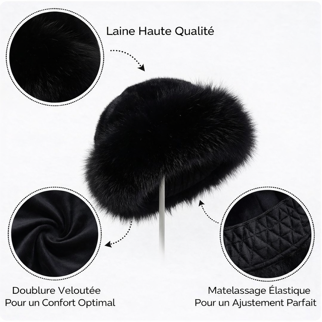 LuxeFur Winter Beret in Soft Wool (Limited Edition)