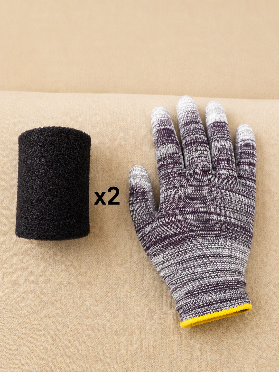 Gant & 2 tête de brosse