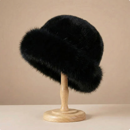 LuxeFur Winter Beret in Soft Wool (Limited Edition)
