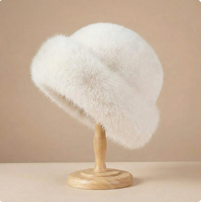 LuxeFur Winter Beret in Soft Wool (Limited Edition)