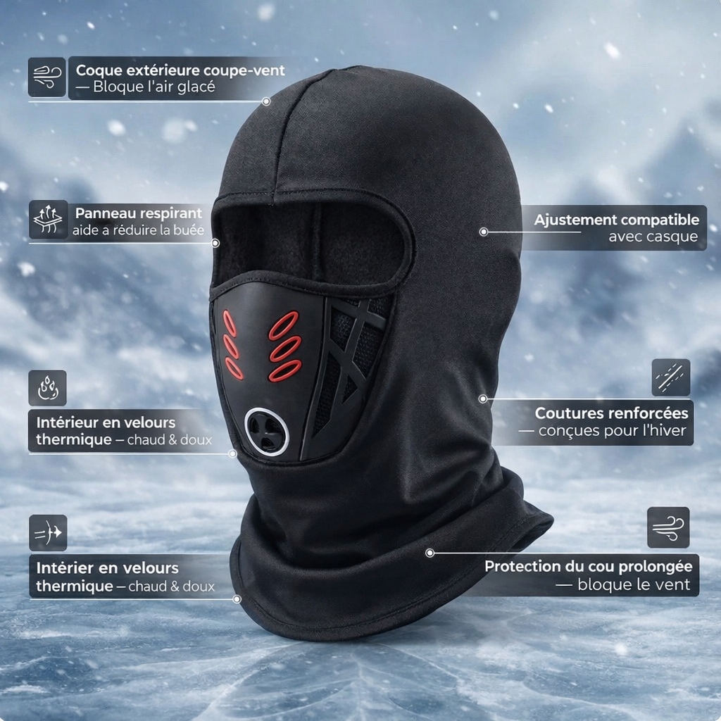Thermal anti-fog balaclava